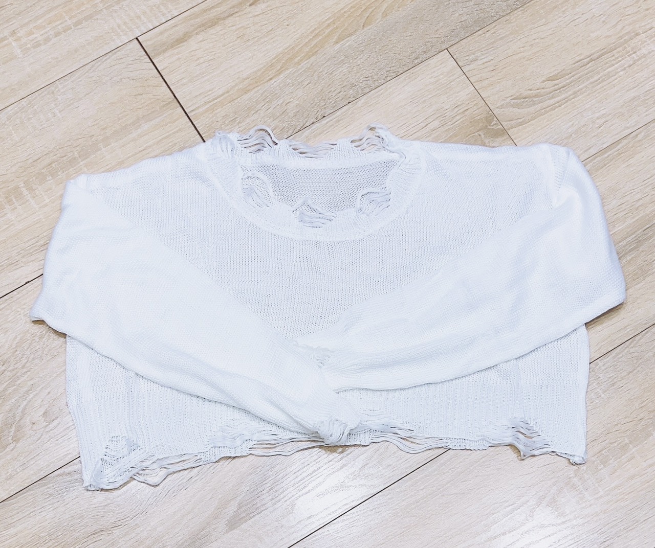 Áo len crop top quang châu