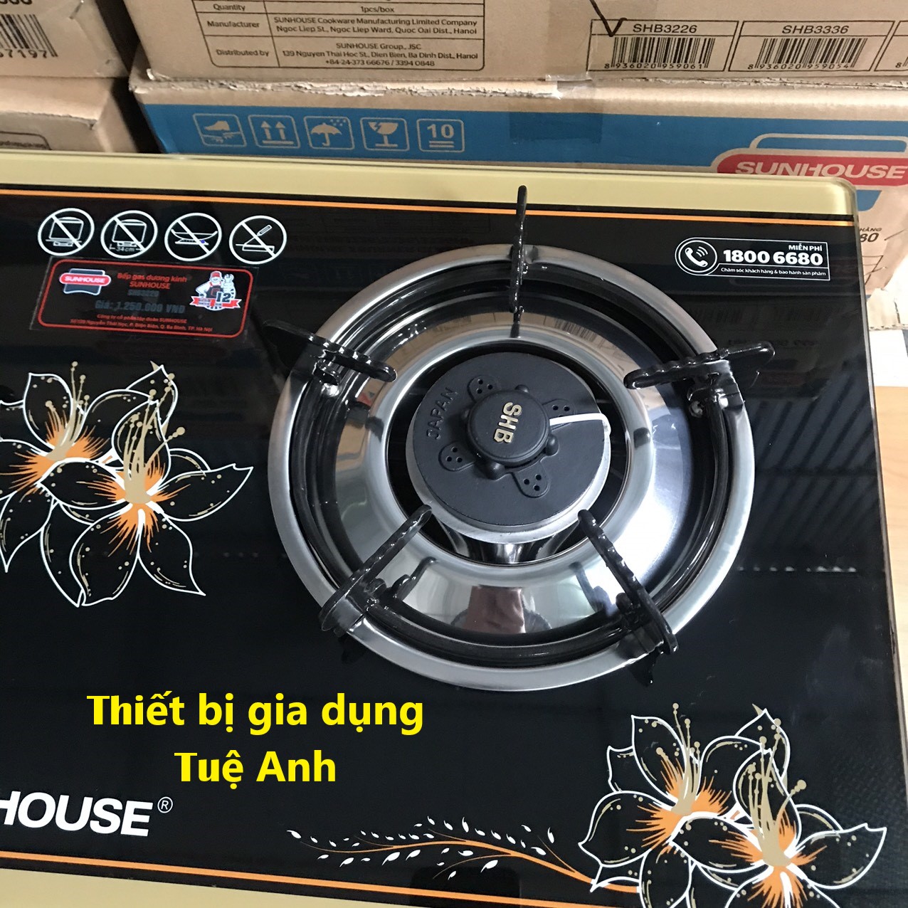 Bếp Gas Đôi SUNHOUSE , Model:SHB3226 , (Full box), (Chính hãng Sunhouse)
