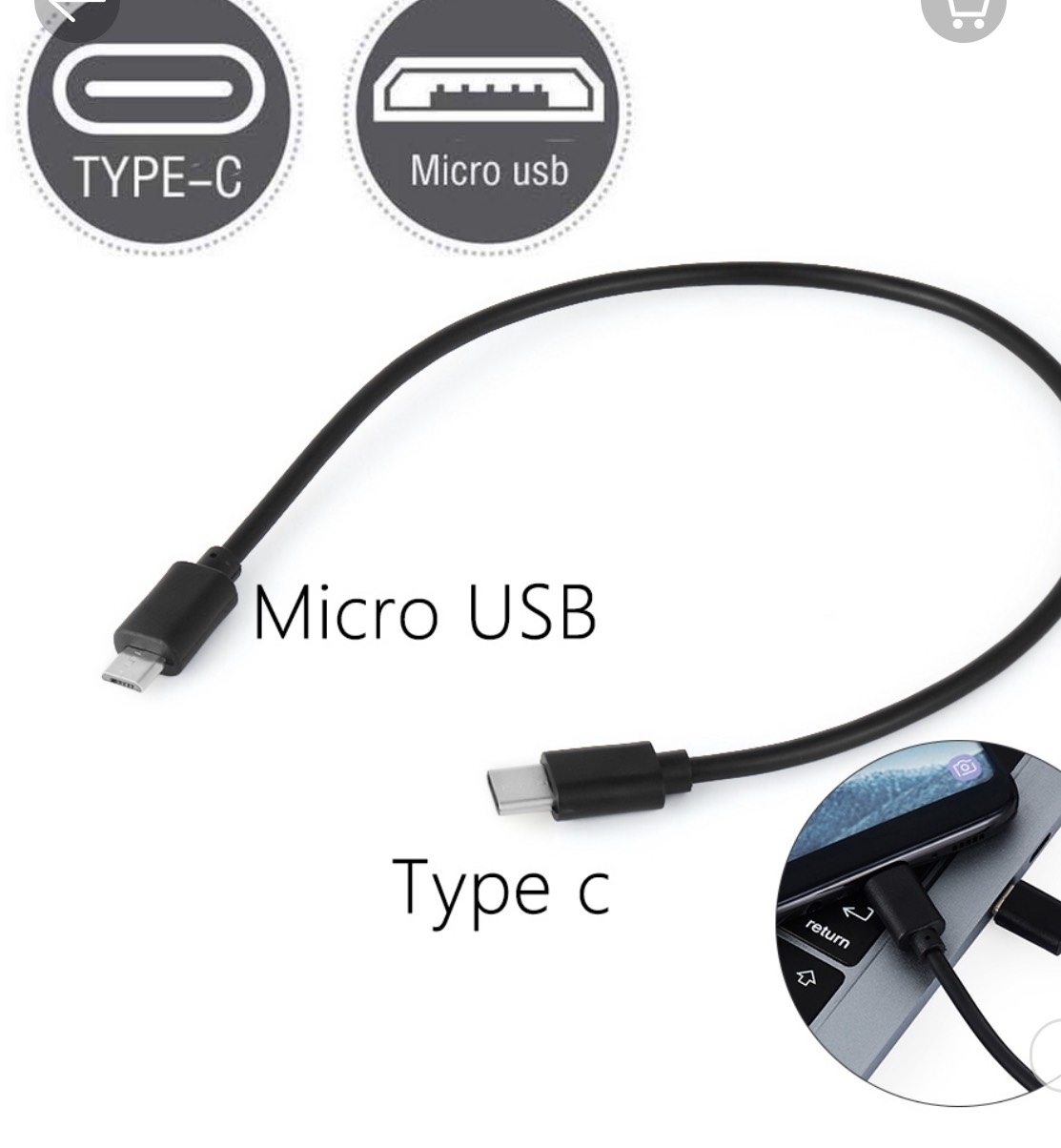 Cáp chuyển đổi Type-C sang Micro USB tiện dụng