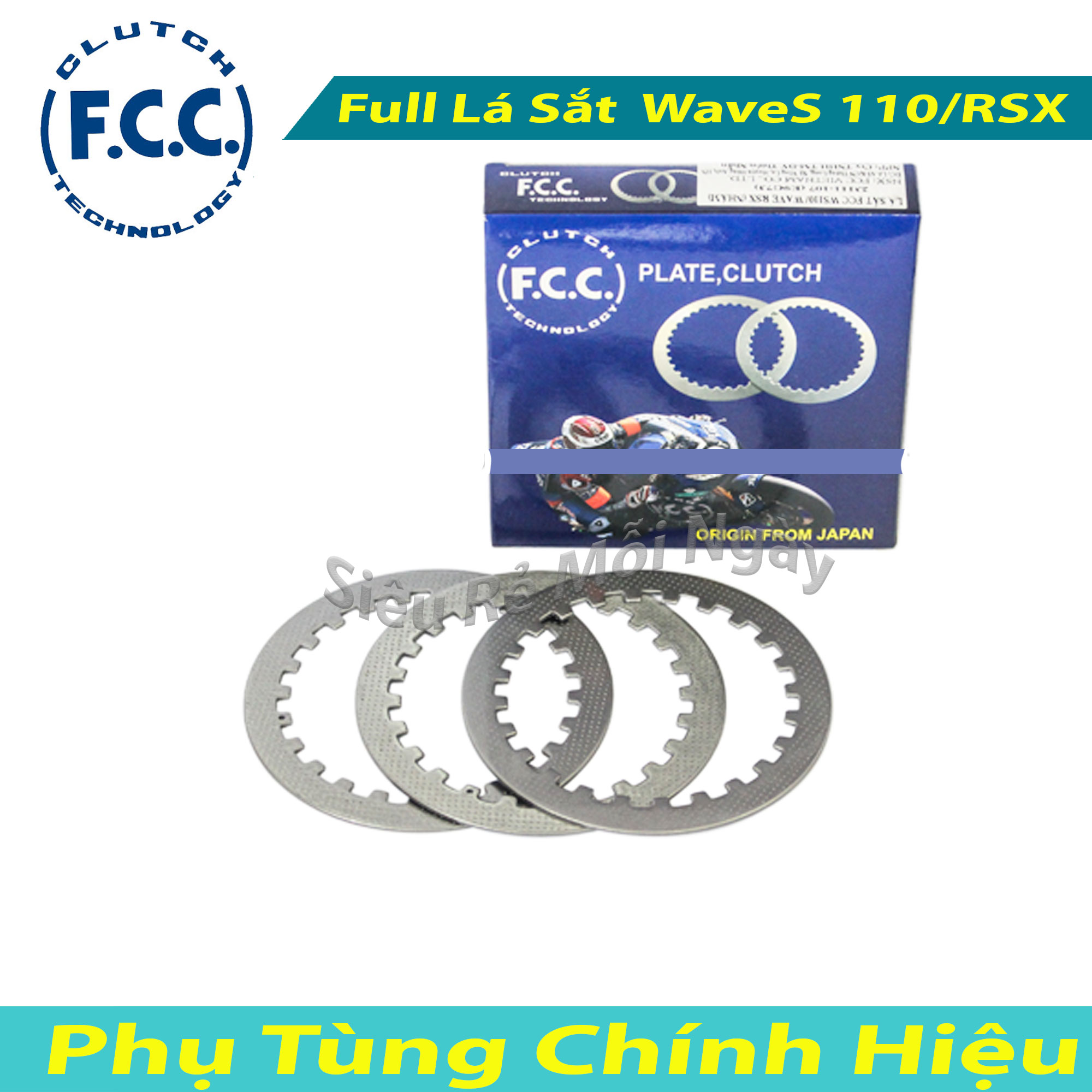 [HCM]Bộ 3 Lá Sắt FCC Honda  WaveS 110 Wave RSX