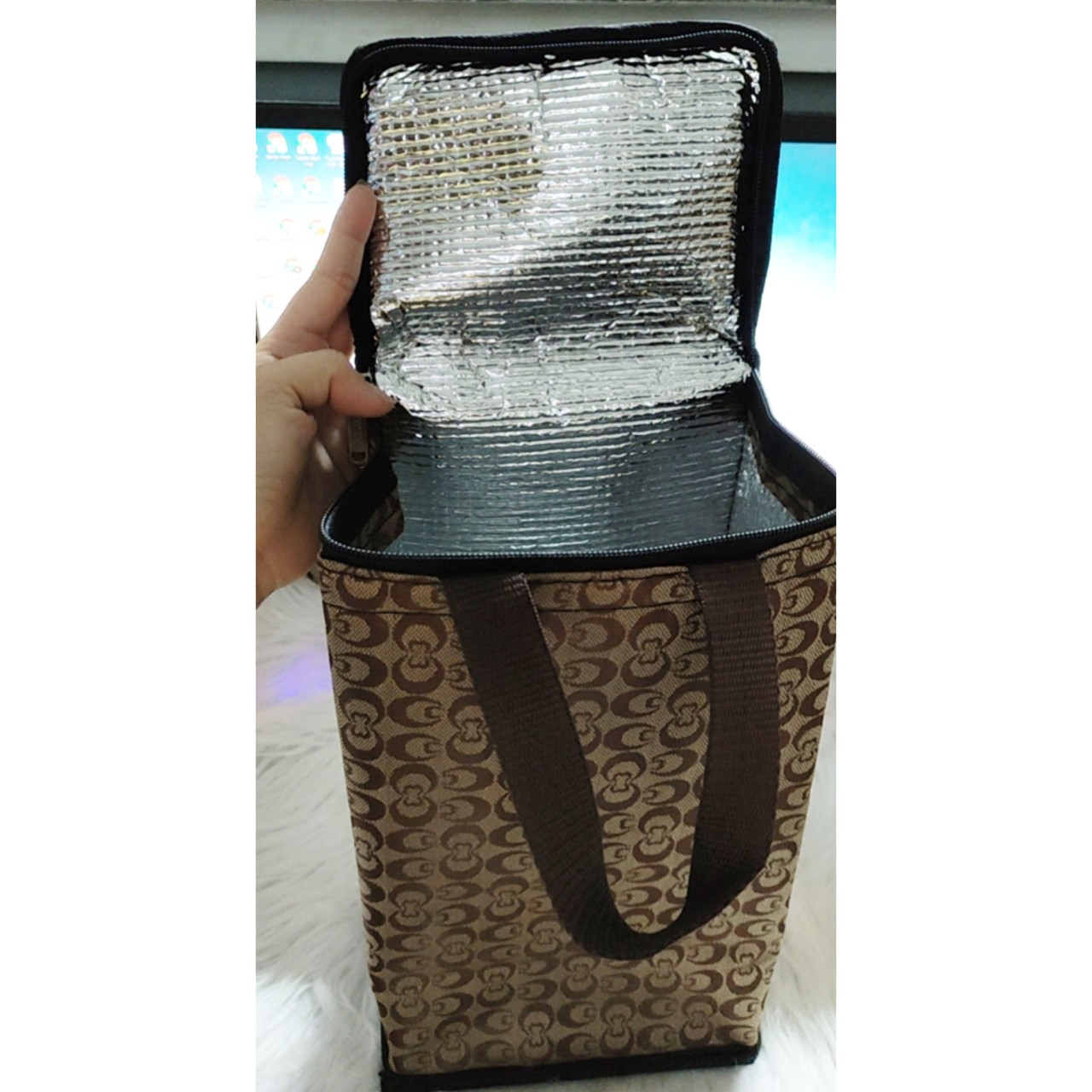 túi giữ nhiệt hộp cơm 4 ngăn (30cm*13cm*16cm)