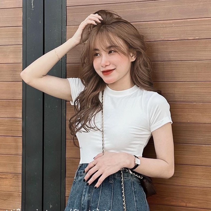 Áo Thun Nữ Ôm Siêu Tôn Dáng Lên Form Chuẩn Đẹp