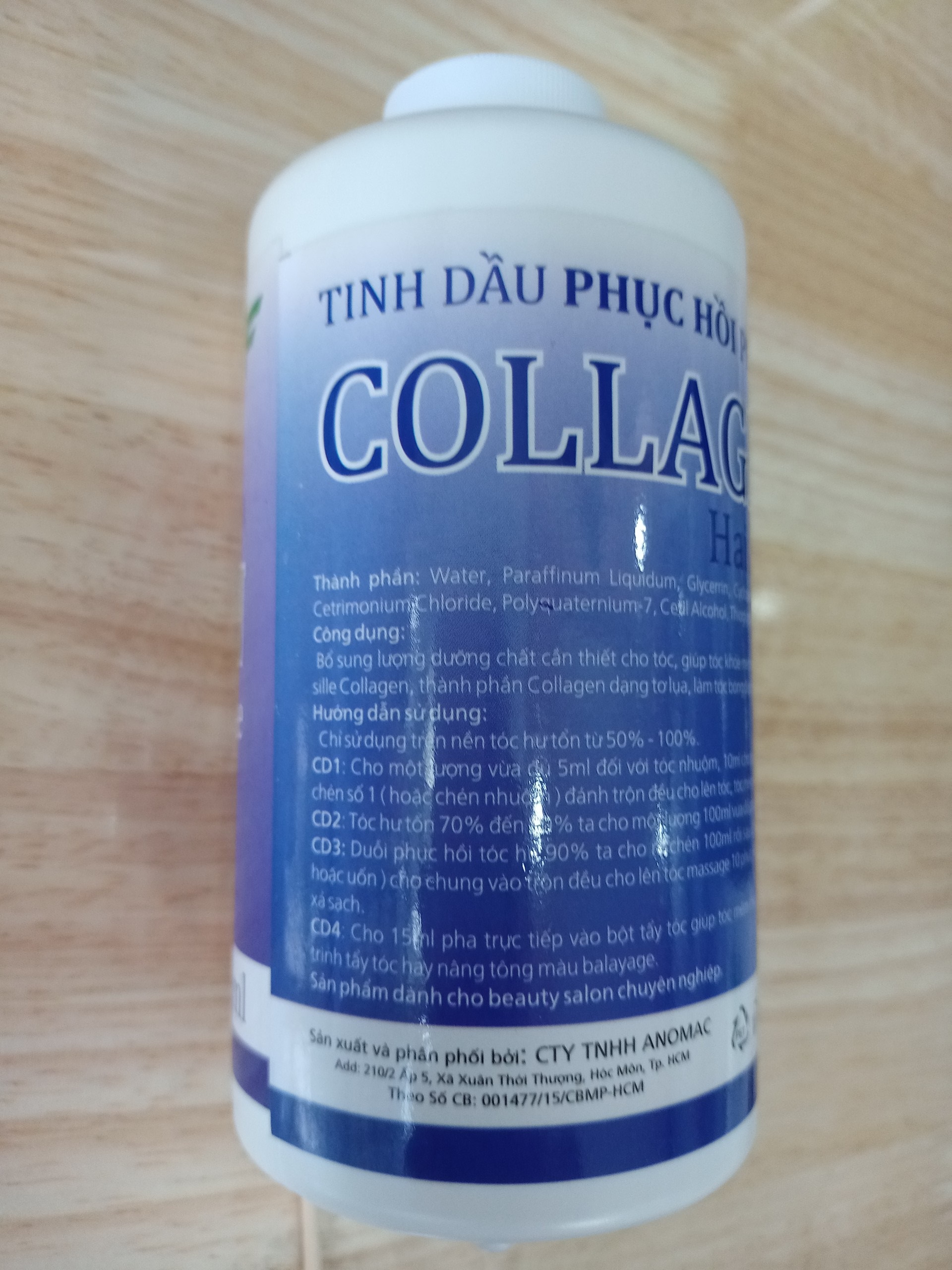 500ml Tinh dầu phục hồi phủ lụa Collagen  hair sille tím