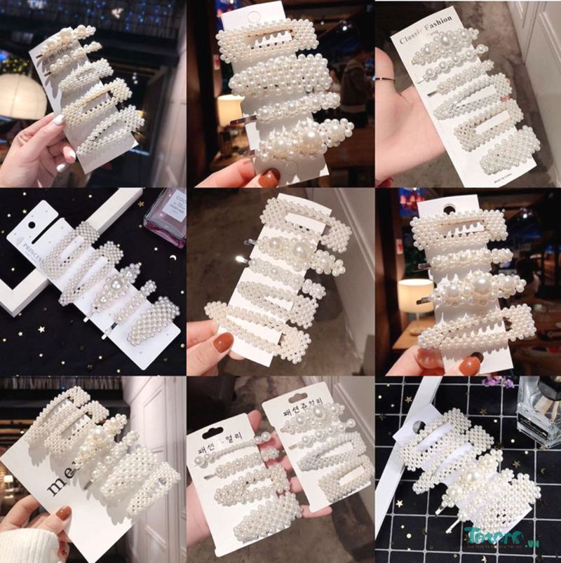 COMBO 2 KẸP TÓC NGỌC TRAI SANG CHẢNH