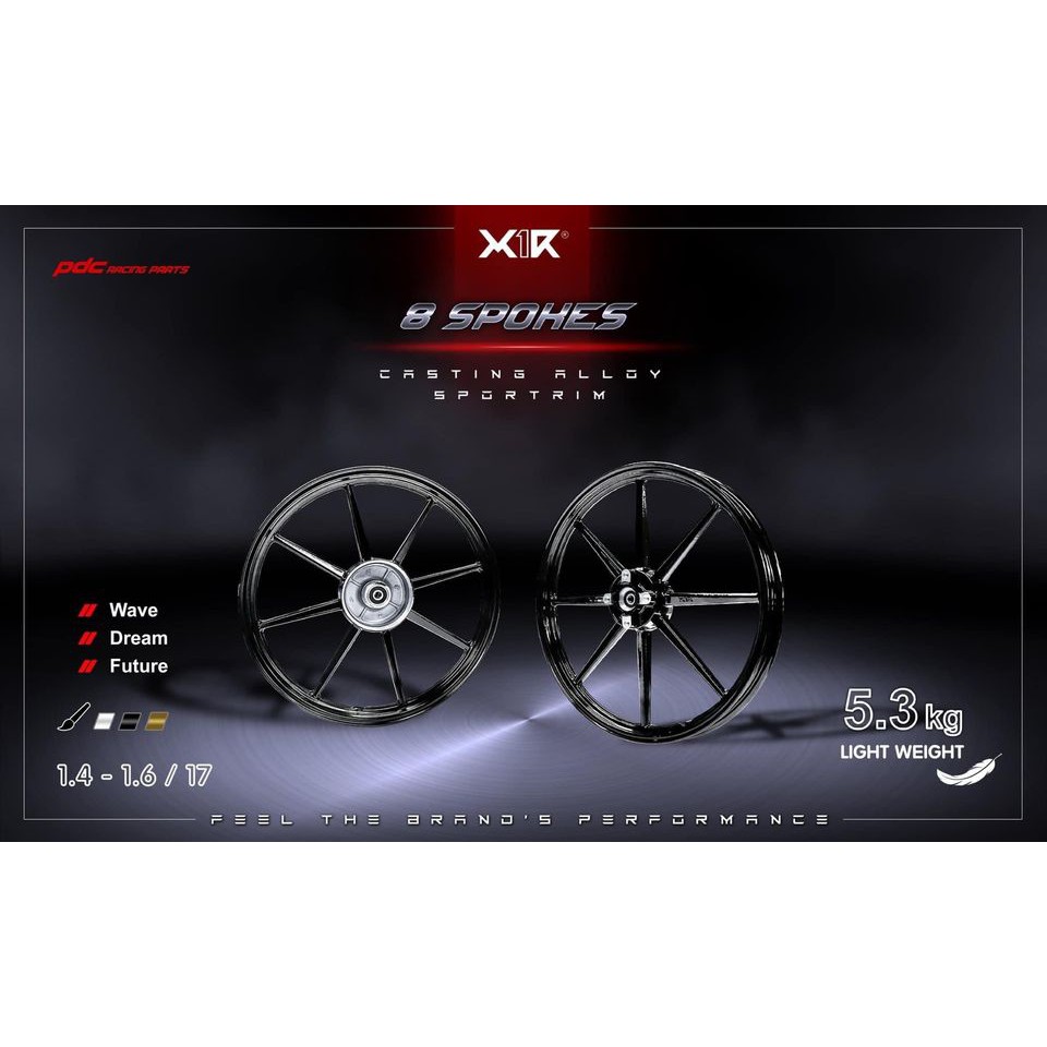VÀNH MÂM ĐÚC 8 CÂY WAVE S110 / RSX 110 / FULED FUTURE 125  FI