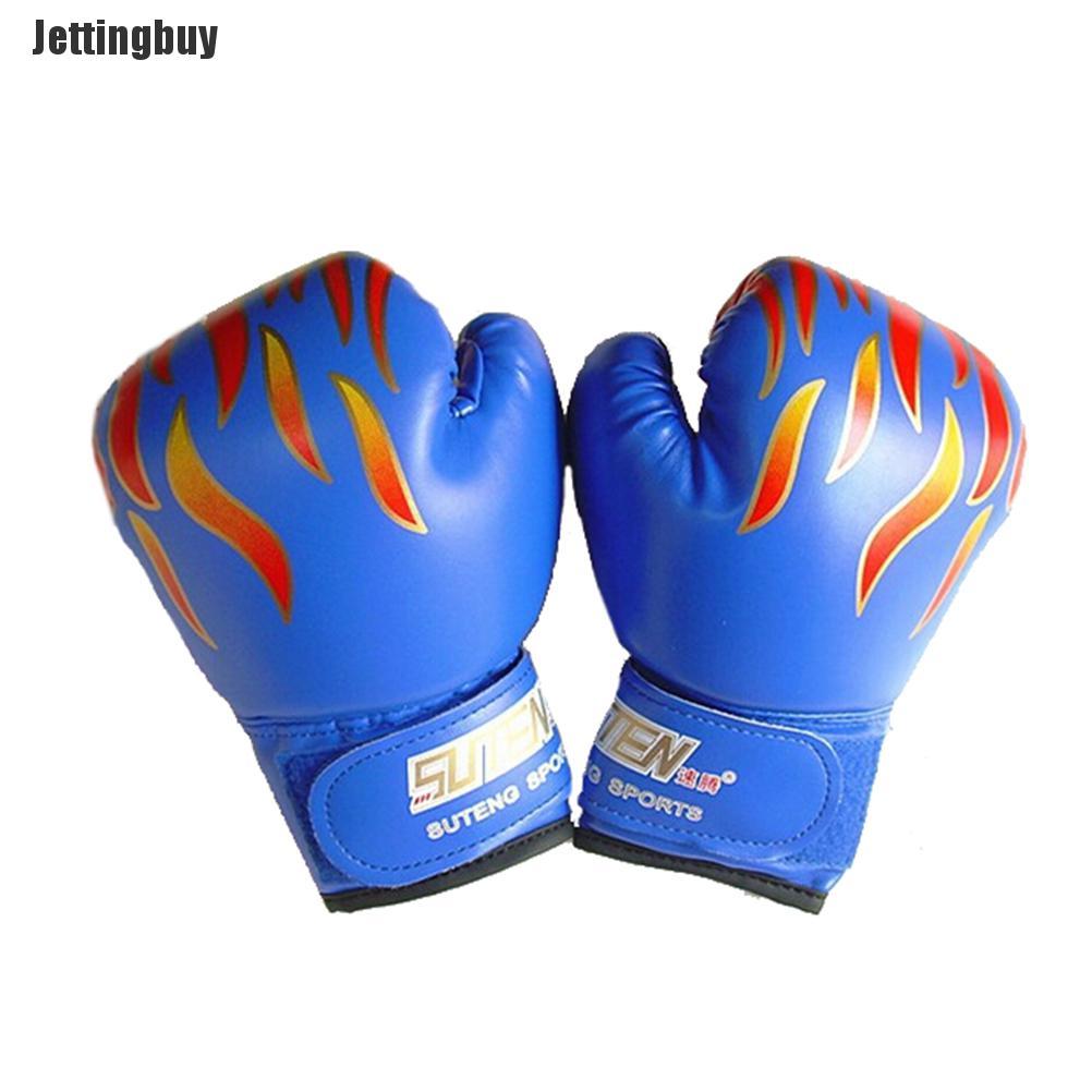 Jettingbuy Children Kids FIRE Boxing Gloves Sparring Punching Fight Training Age 3-12