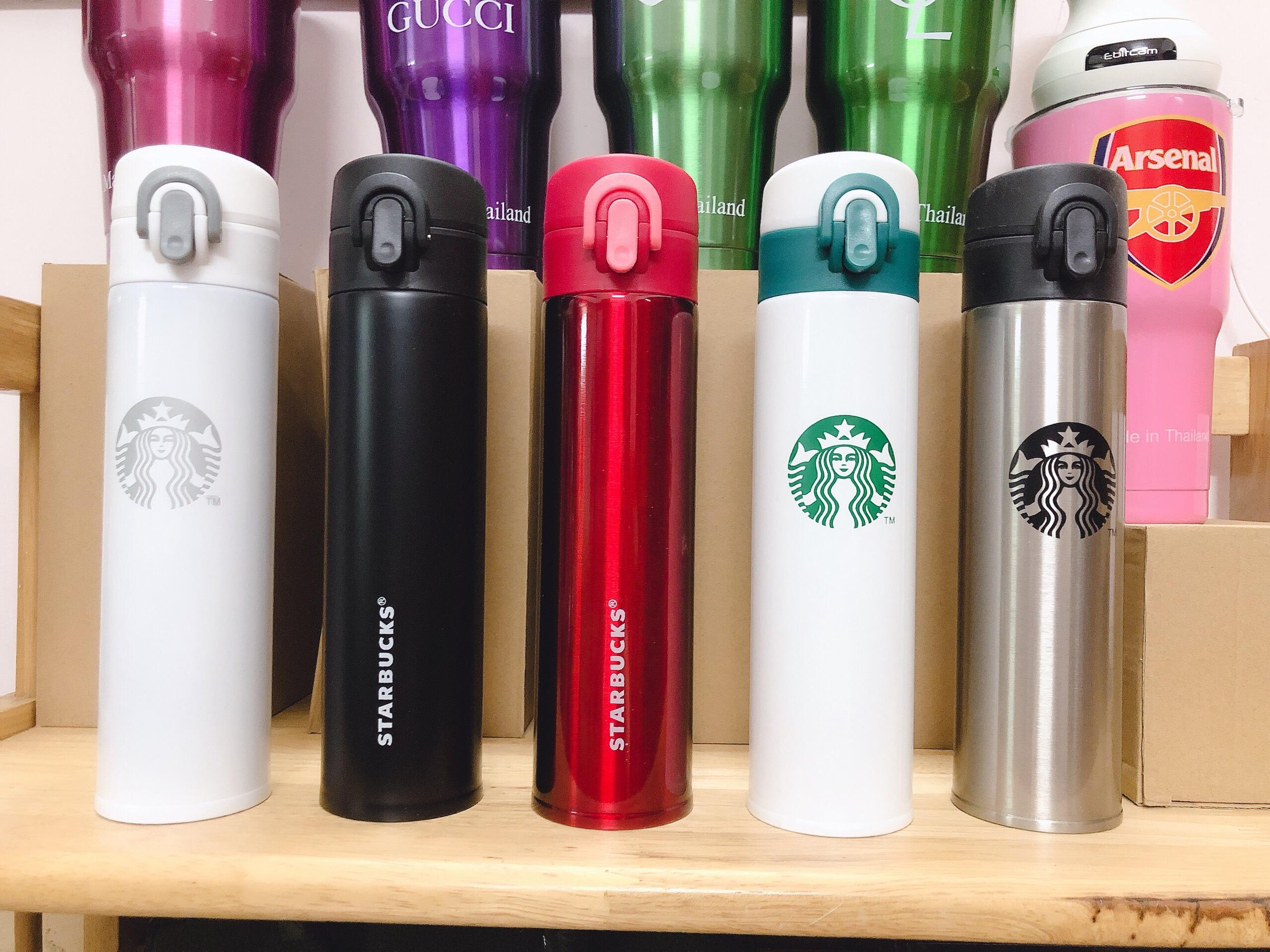 [HCM][ĐƯỢC CHỌN MÀU] Bình Giữ Nhiệt Nút bấm Starbucks 400ml siêu hót