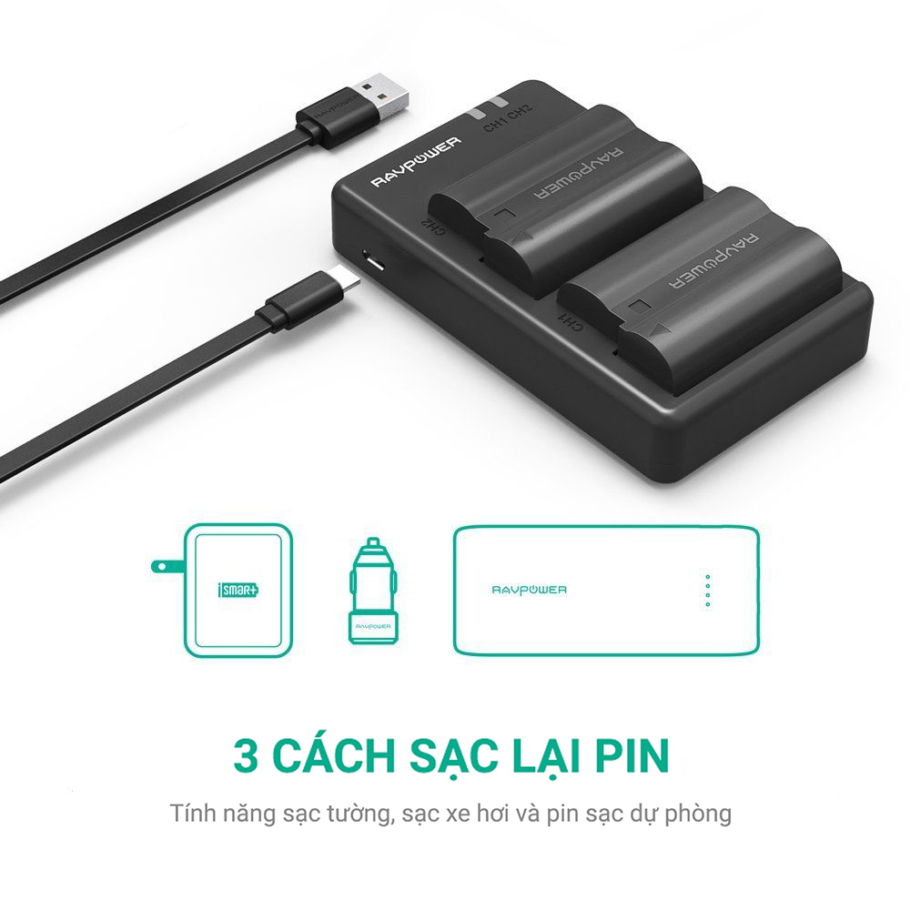 Pin máy ảnh Ravpower EN-EL15