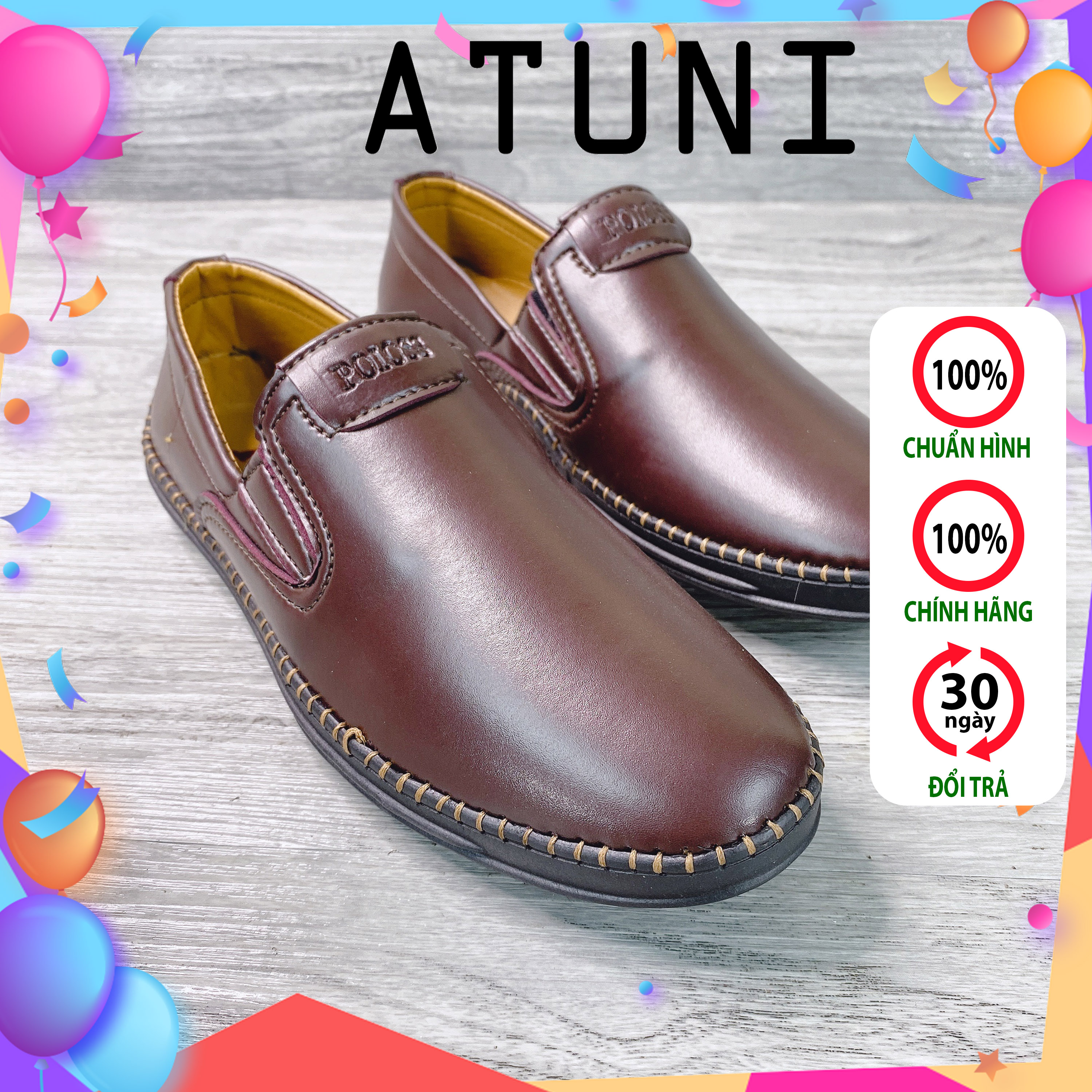 Giày lười nam Boss da mềm chất đẹp - M587- ATUNI