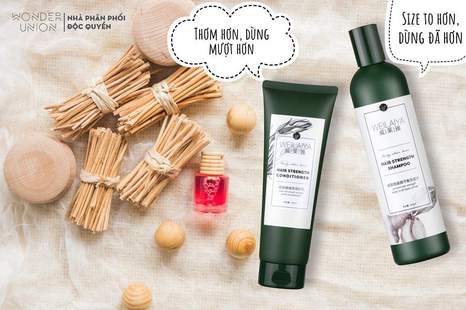 Dầu gội gừng Weilaiya cao cấp 400ml - trị rụng tóc, kích thích mọc tóc