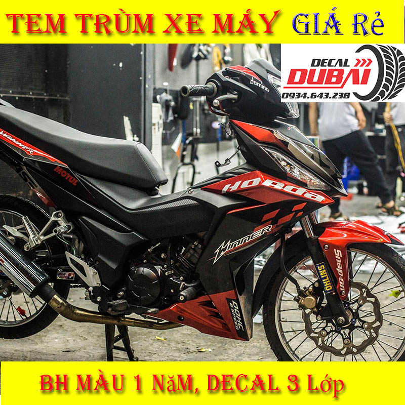 Tem Trùm Winner Đỏ Đen Motul
