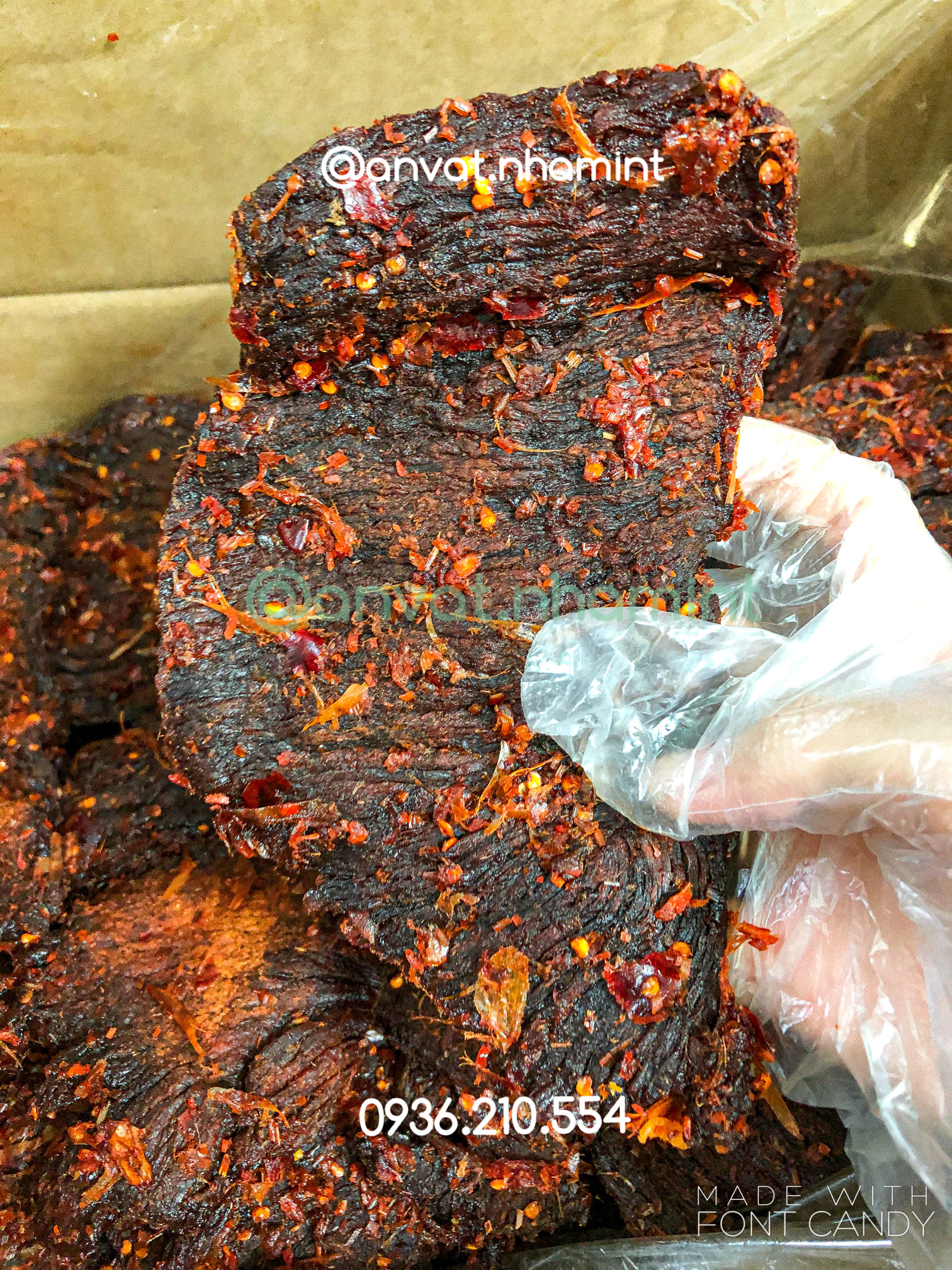 [100% thịt bò] 250gr BÒ KHÔ MIẾNG (hơi ướt mềm) - loại cao cấp (ảnh thật)