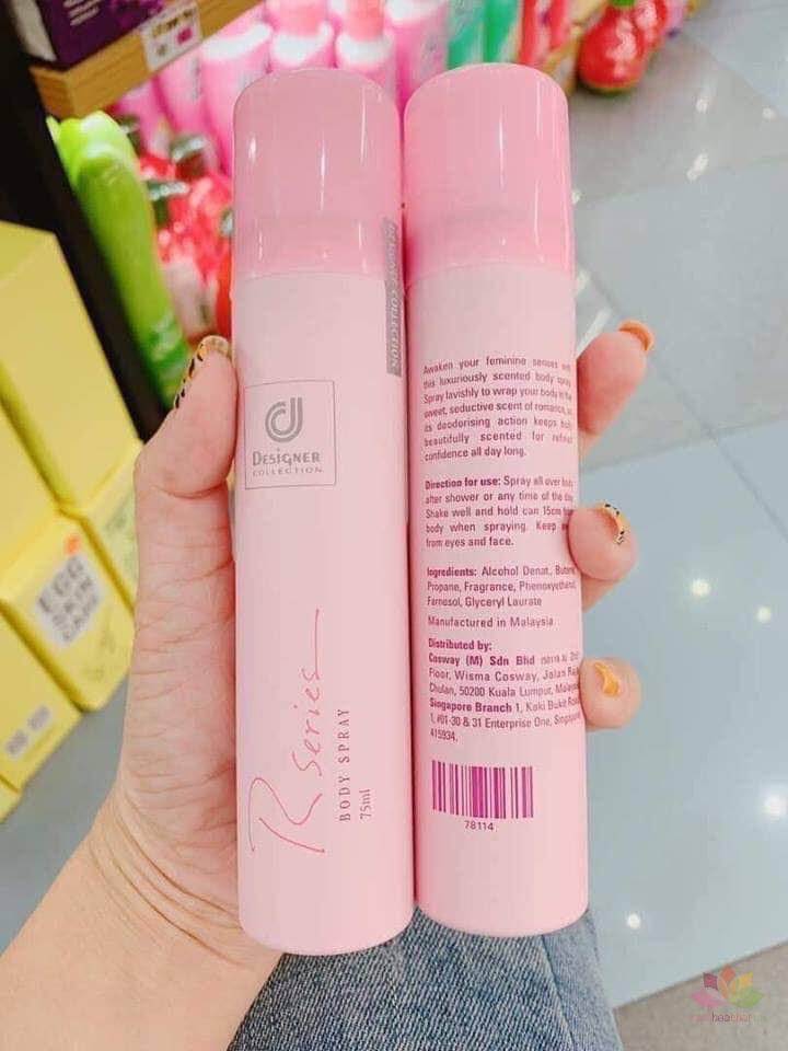 Xịt Thơm Body Rseries Body Spray 75ml Thái Lan