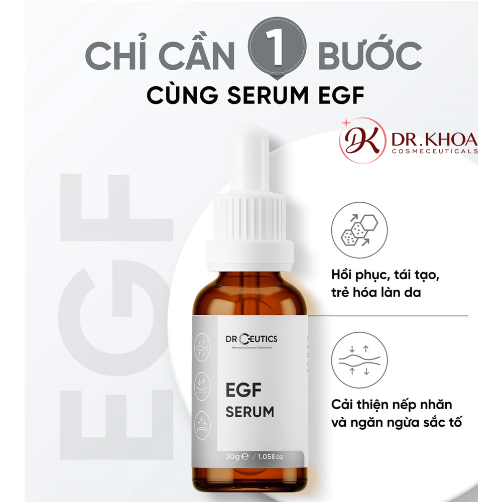 DRCEUTICS - Tinh chất EGF DrCeutics Serum 30ml Phục Hồi Và Trẻ Hoá Da 30ml