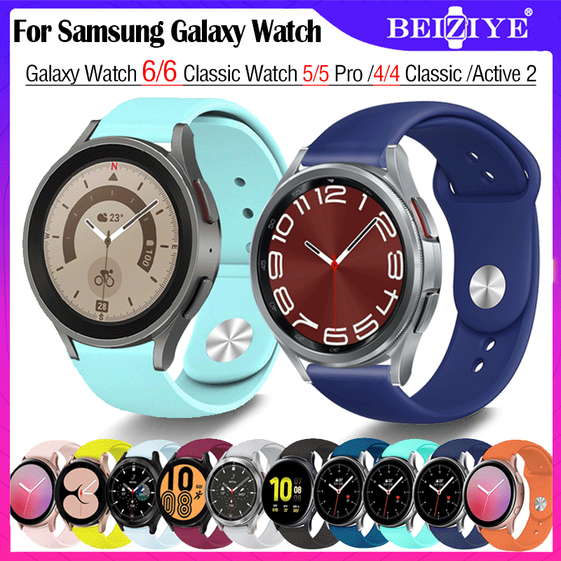 Sport silicone Strap For Samsung Galaxy Watch 6 6 Classic 43mm 47mm 40mm 44mm Galaxy Watch 5 5 Pro Galaxy Watch 4 Classic Active 2 Smart Watch Band Wristbands Watchstrap