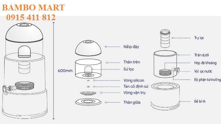 BÌNH LỌC CNC 14 LÍT HÀN QUỐC