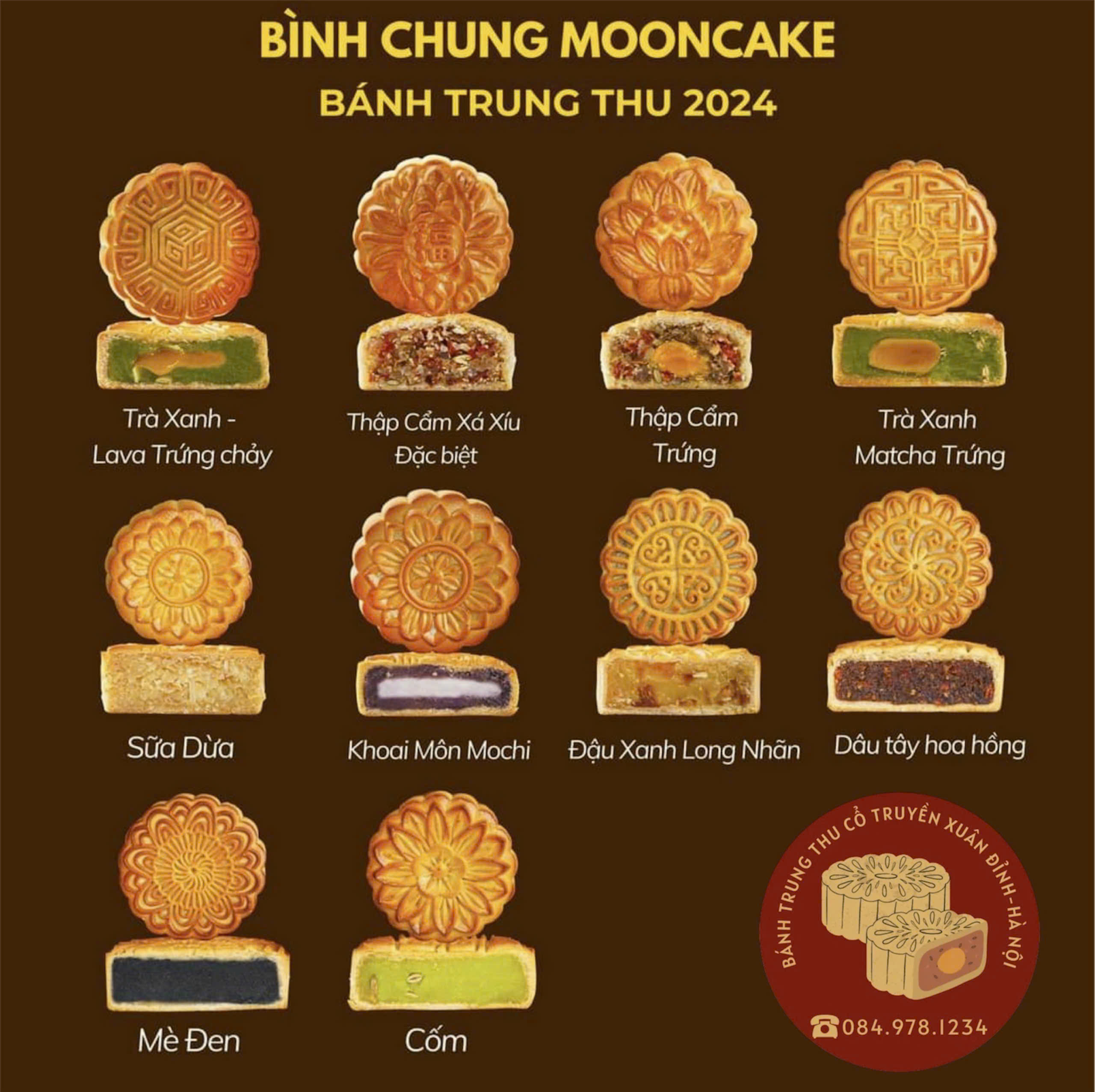 Bánh trung thu Thập cẩm trứng muối