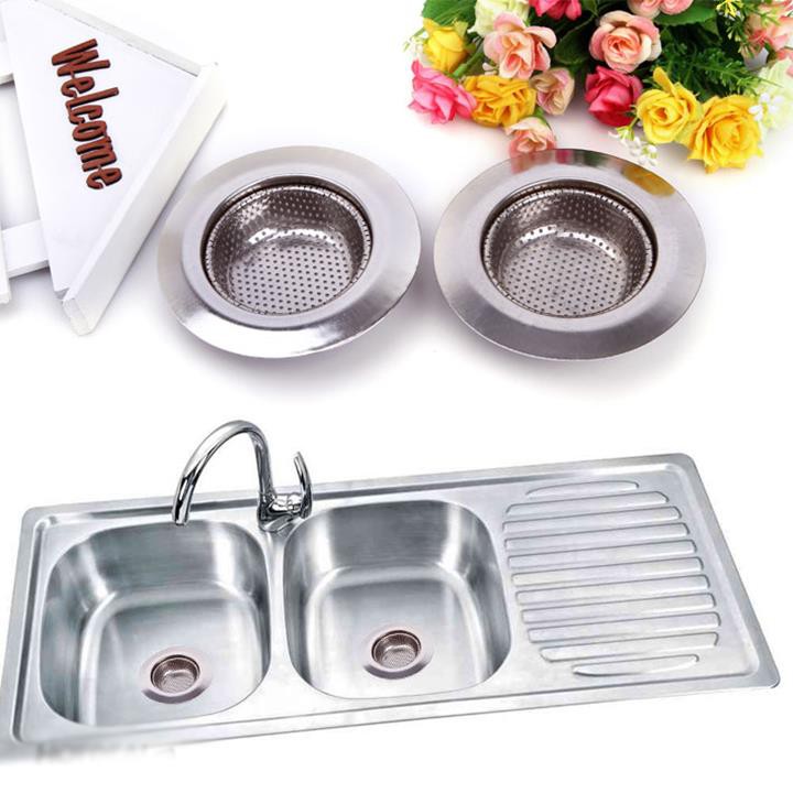 Combo 2 dụng cụ lọc rác inox chống gỉ tại bồn