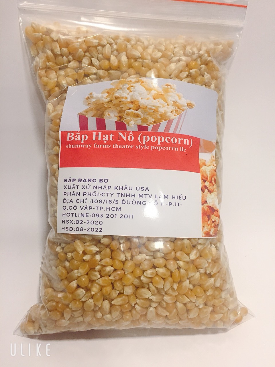 [HCM]BẮP HẠT NỔ POPCORN 400G