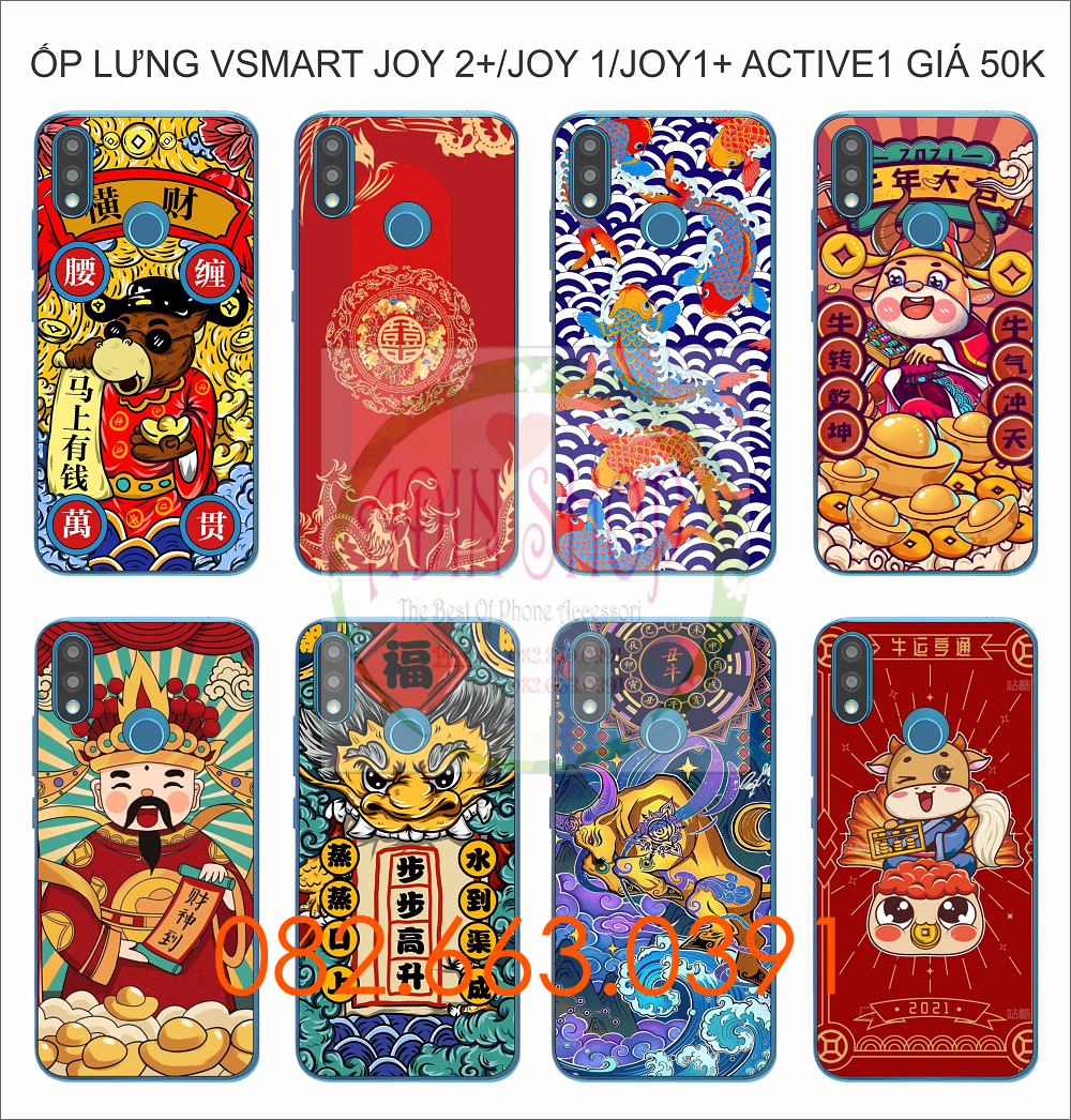 [HCM]Ốp lưng in hình tết Vsmart Joy 2+ / Joy 1 / Joy 1+ / Active 1 / Active 1+