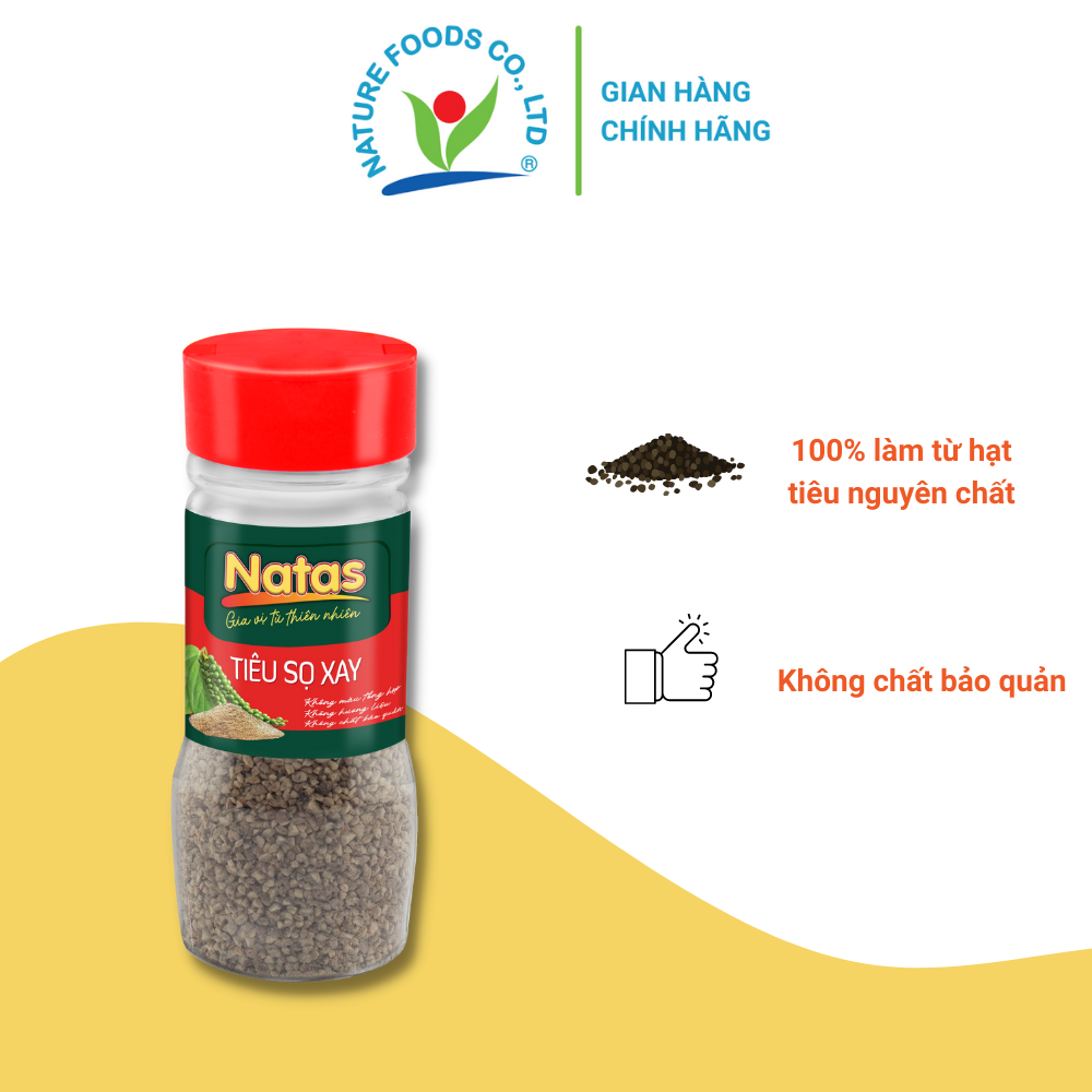 TIÊU SỌ XAY NATAS gia vị tiện dụng (hũ 55g)