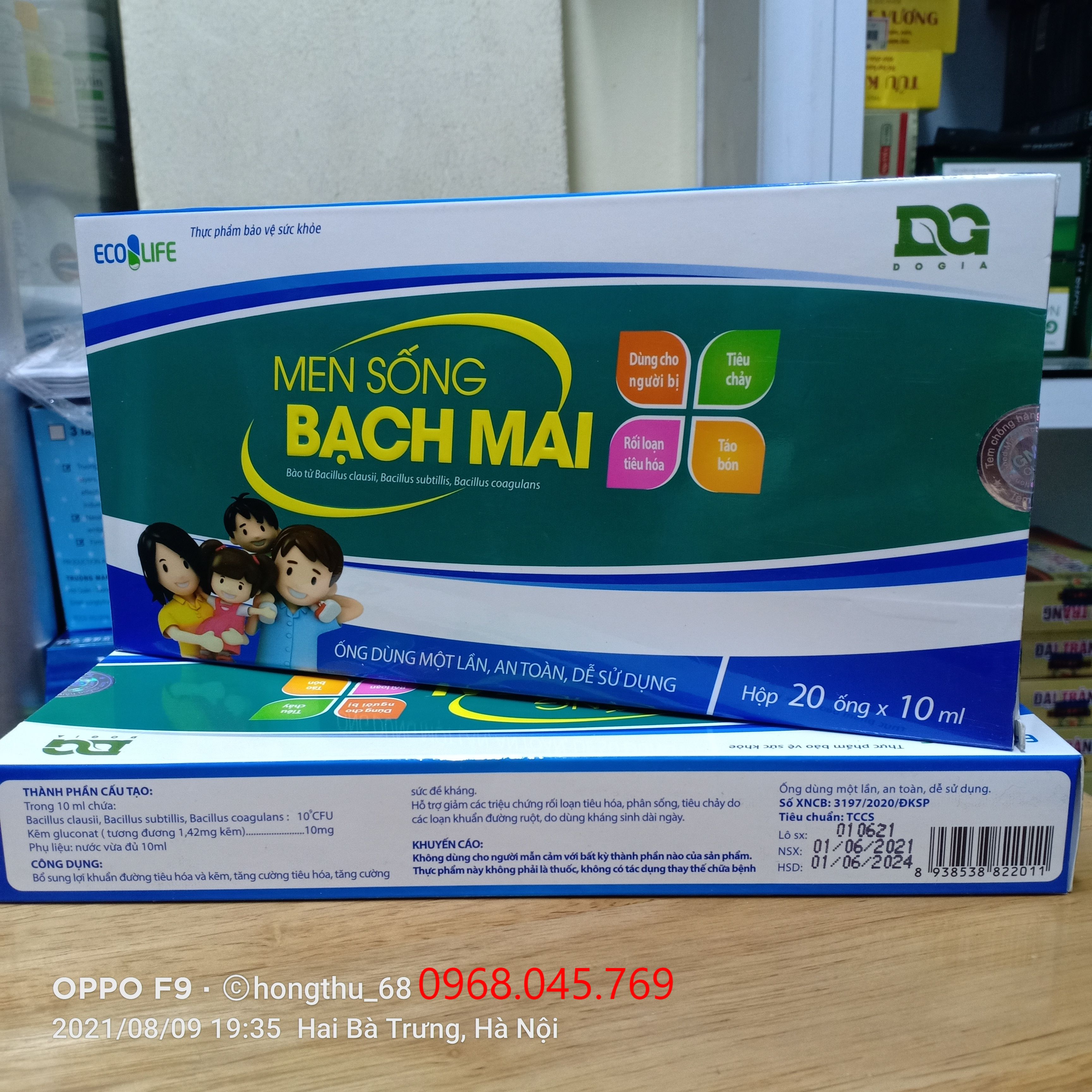 Men sống Bạch Mai - Hộp 20 ống