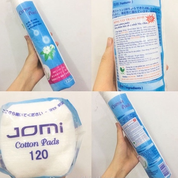 Bông Tẩy Trang Jomi Cotton Pads Túi 80 Miếng Và 120 Miếng Nhật Bản