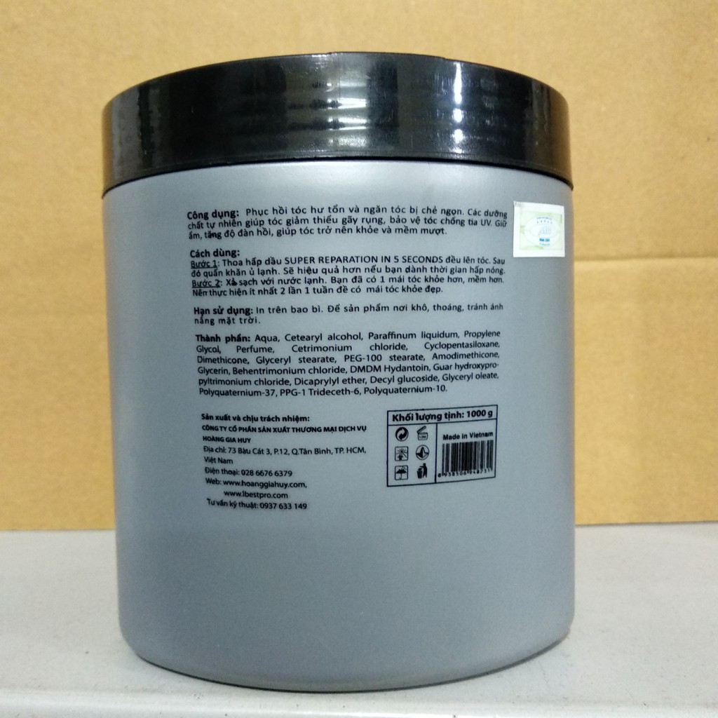 Kem ủ - hấp tóc mềm mượt thần kỳ 5 giây IBEST 1000ml