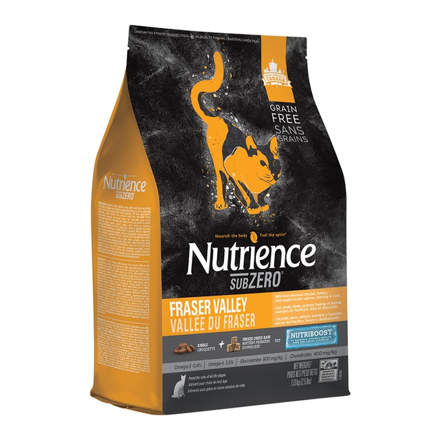Gói 500gr nguyên seal Nutrience cho mèo Subzero Fraser Valley/Original Adult Indoor/Original Kitten