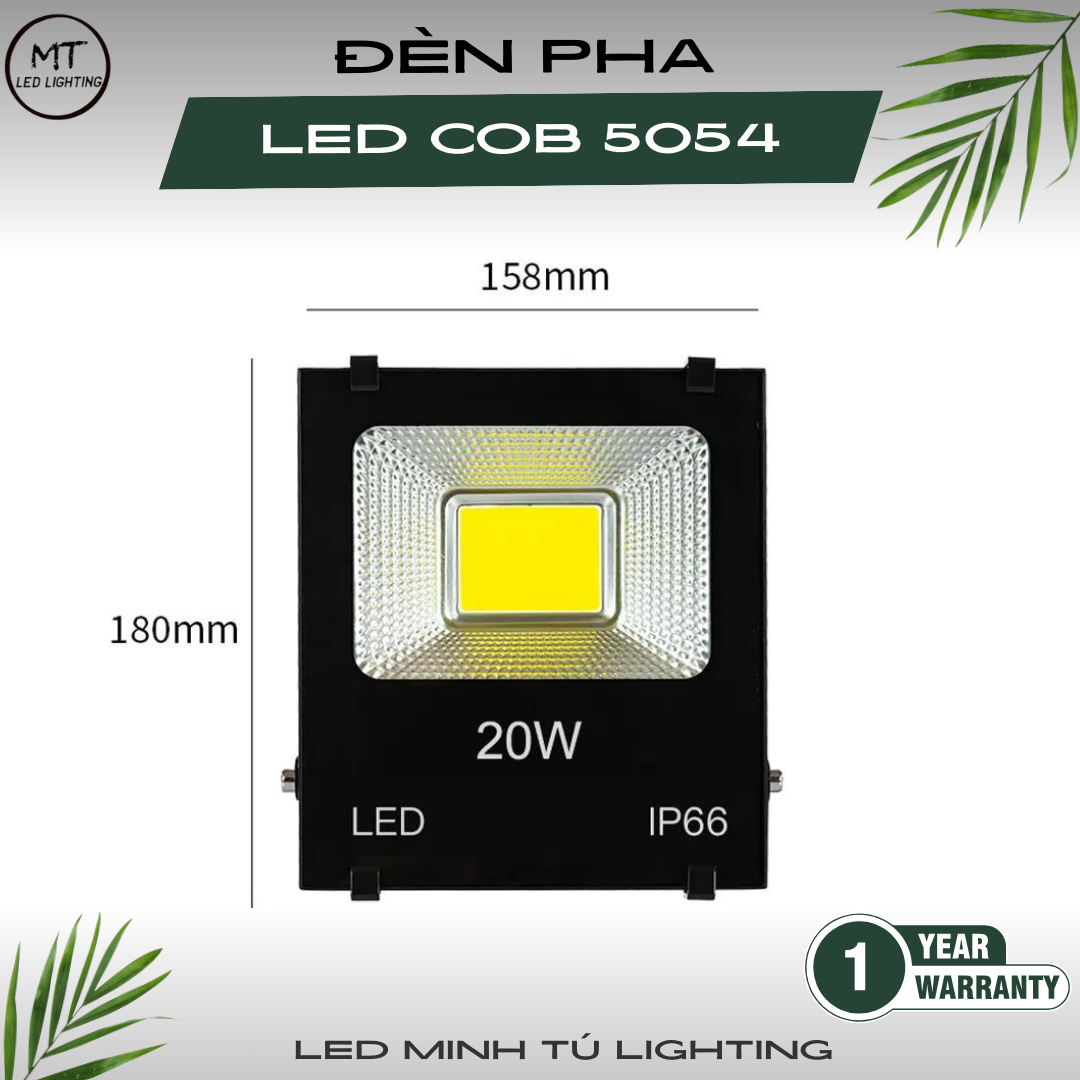 Đèn Pha Led COB 5054 đủ công suất.