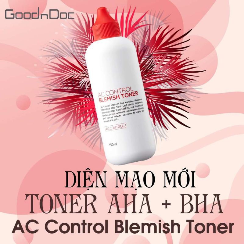[HÀNG NHẬP KHẨU] TONER CHO DA DẦU MỤN GOODNDOC AC CONTROL BLEMISH TONER 150ml