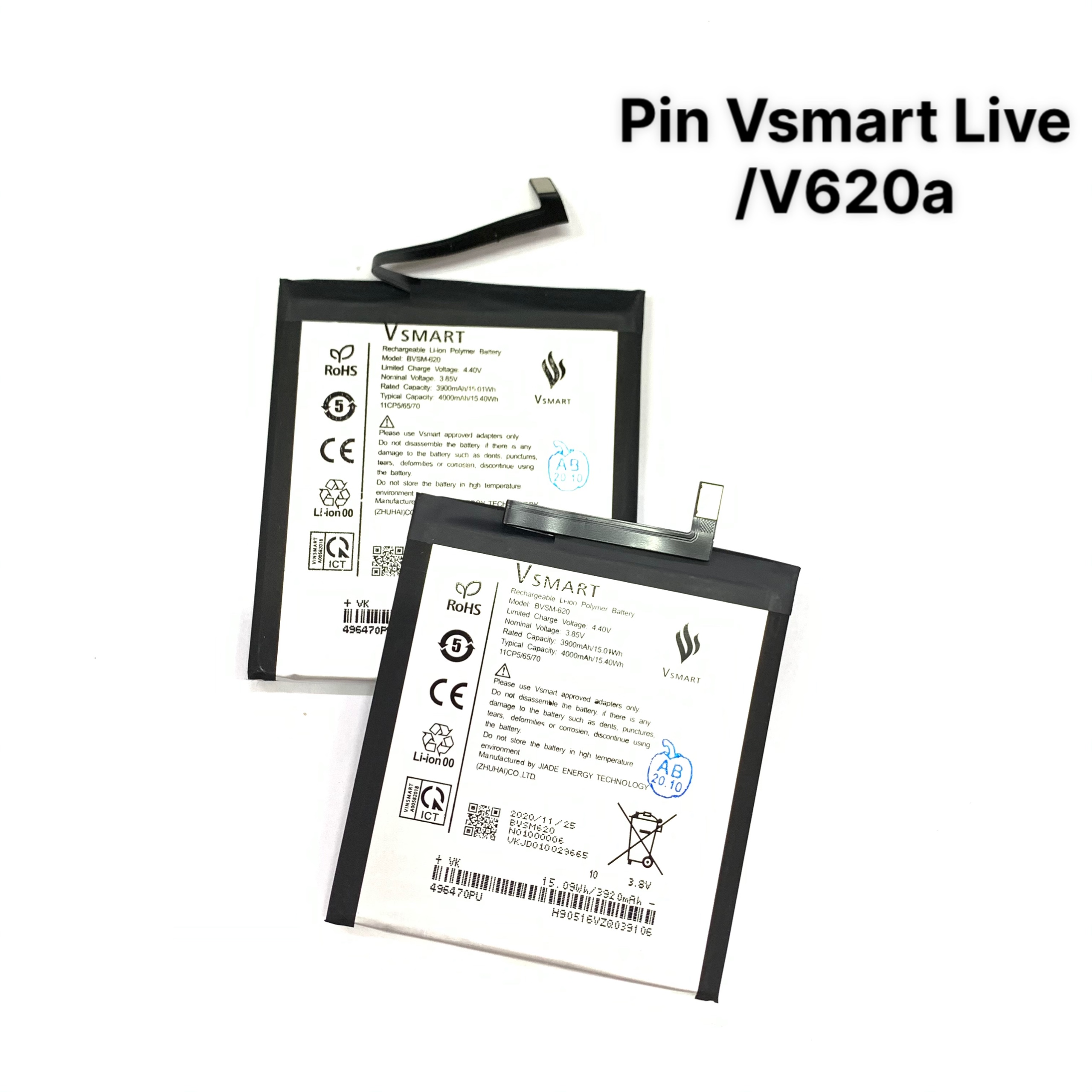 Pin Vsmart Live (V620a) Model BVSM-620 zin hãng - BẢO HÀNH 3 THÁNG ( Lỗi 1 đổi 1 )