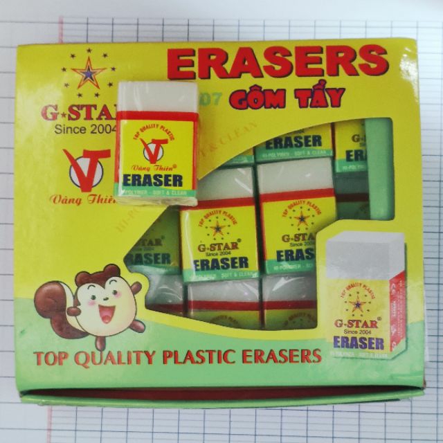 Combo 10 cục gôm màu trắng E-207T G-STAR