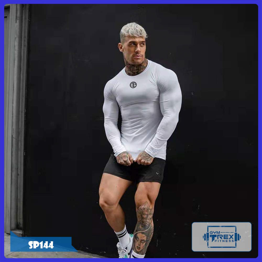 Áo gym nam dài tay Gym Trex SP144 - Áo tập gym nam ôm body (Men T-Shirt,đồ tập quần áo gym,Áo thun phông, thể dục,thể hình, tạ, Fitness)