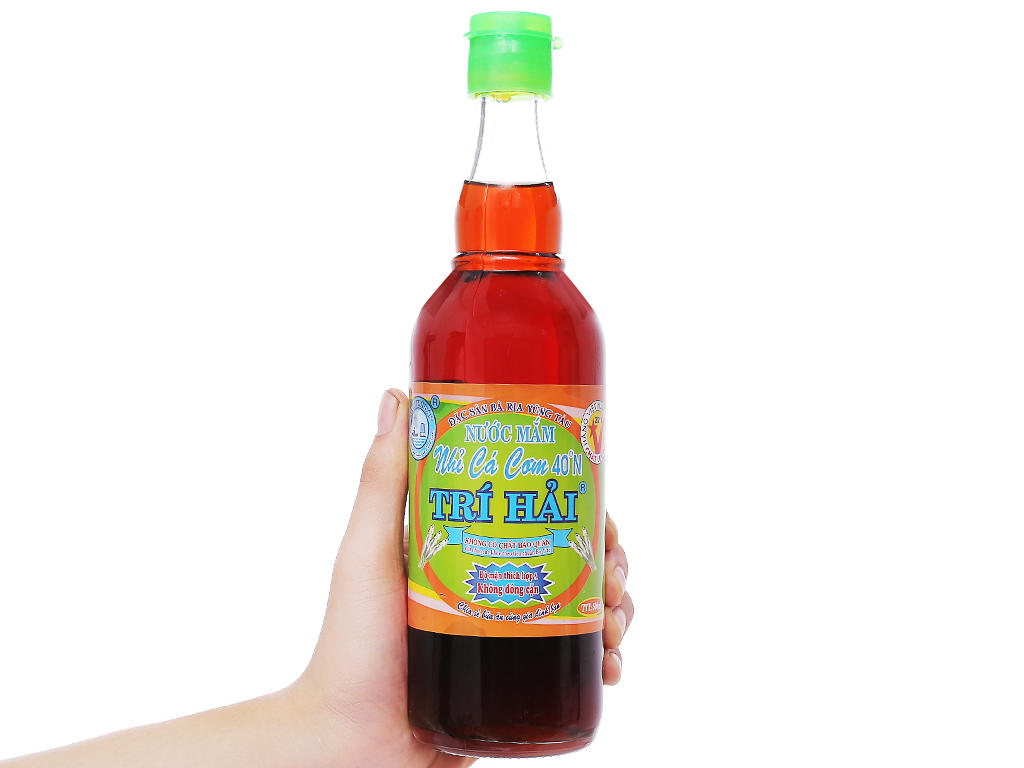 Nước mắm nhỉ cá cơm Trí Hải 40 độ đạm chai 500ml