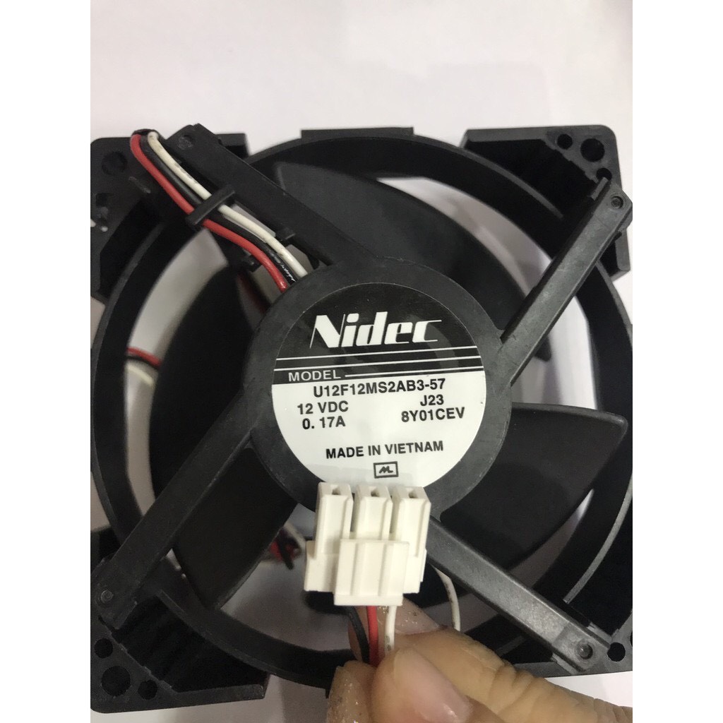 [HCM]Quạt tủ lạnh DC 12v-3 dây- 3 cánh 9x9cm  ( Dùng cho tủ lạnh)
