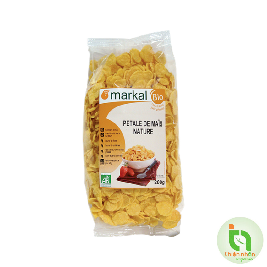 Ngũ cốc hữu cơ bắp (ngô) cán dẹp Markal 200g