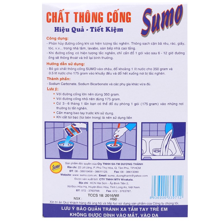 [HCM]Chất thông cống Sumo 175g