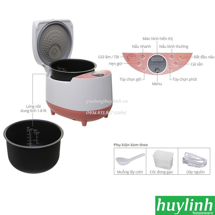 [HCM]Nồi cơm điện tử Philips HD4515 / 66 - 1.8 lít