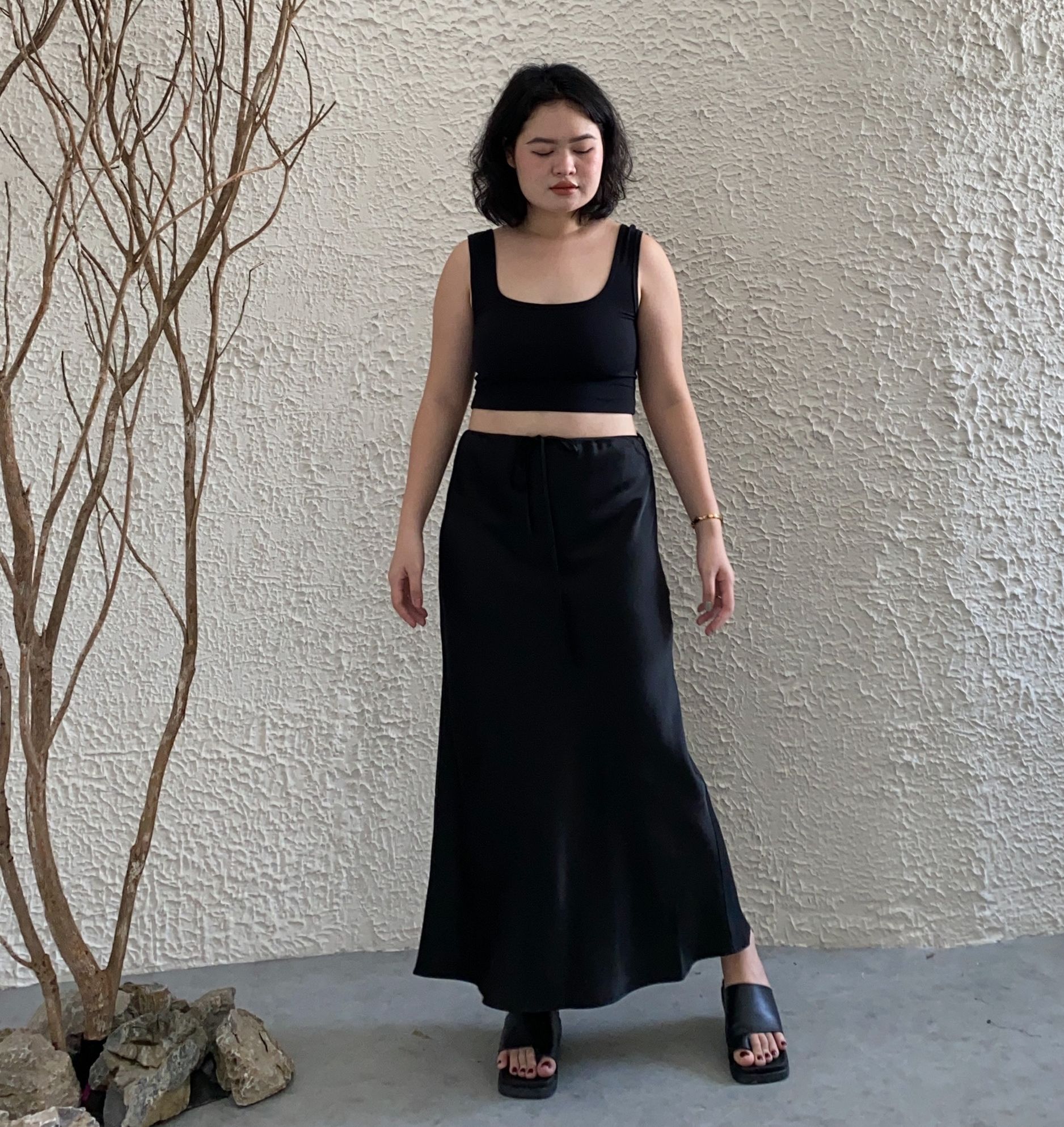 Chân váy midi bigsize chất lụa dáng đuôi cá shop bigsize (Đủ size to 55 - 90kg) - /NOTE.BIGSIZE/