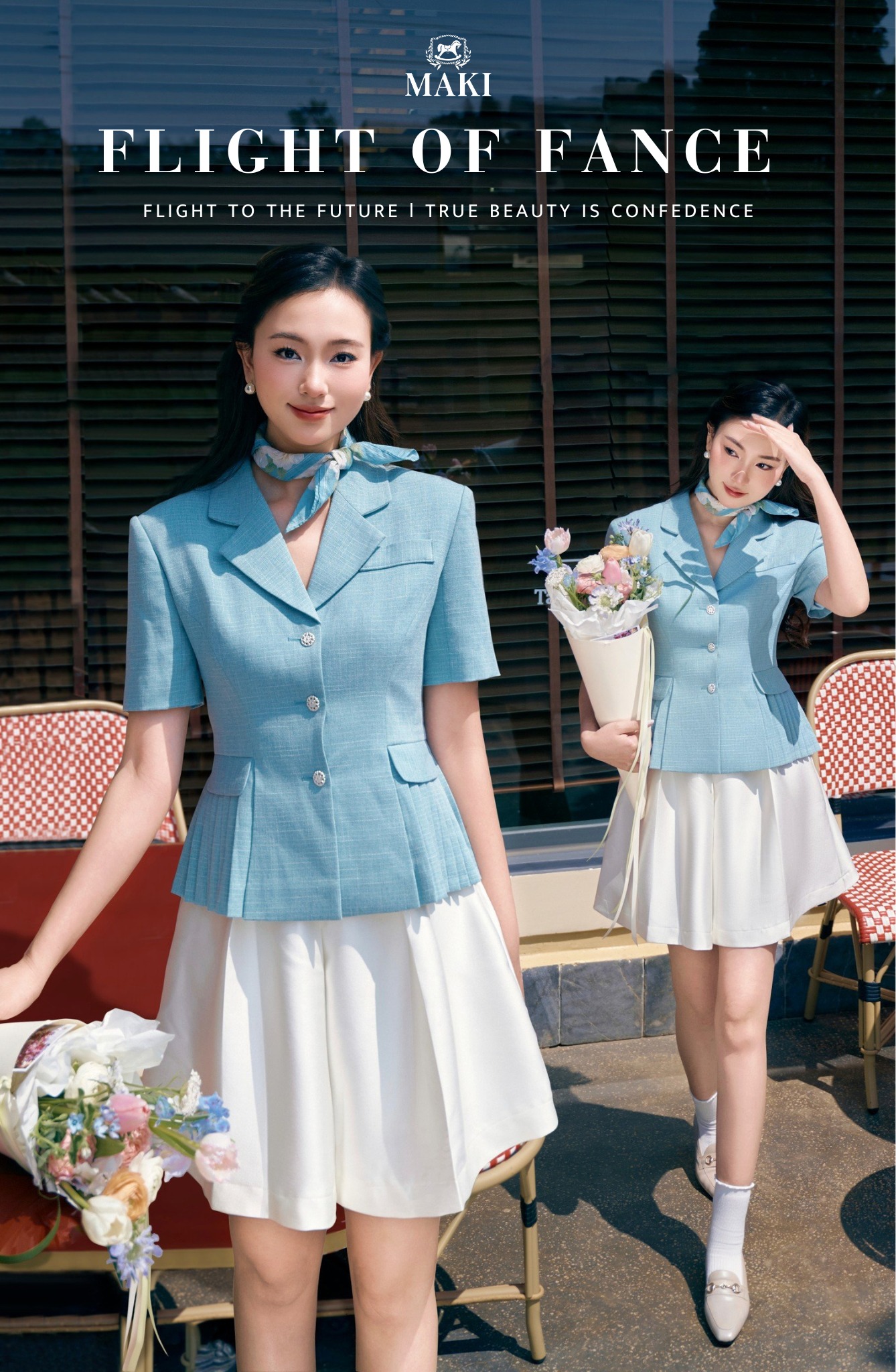 MAKI - Otis Skirt - Chân váy lụa trắng