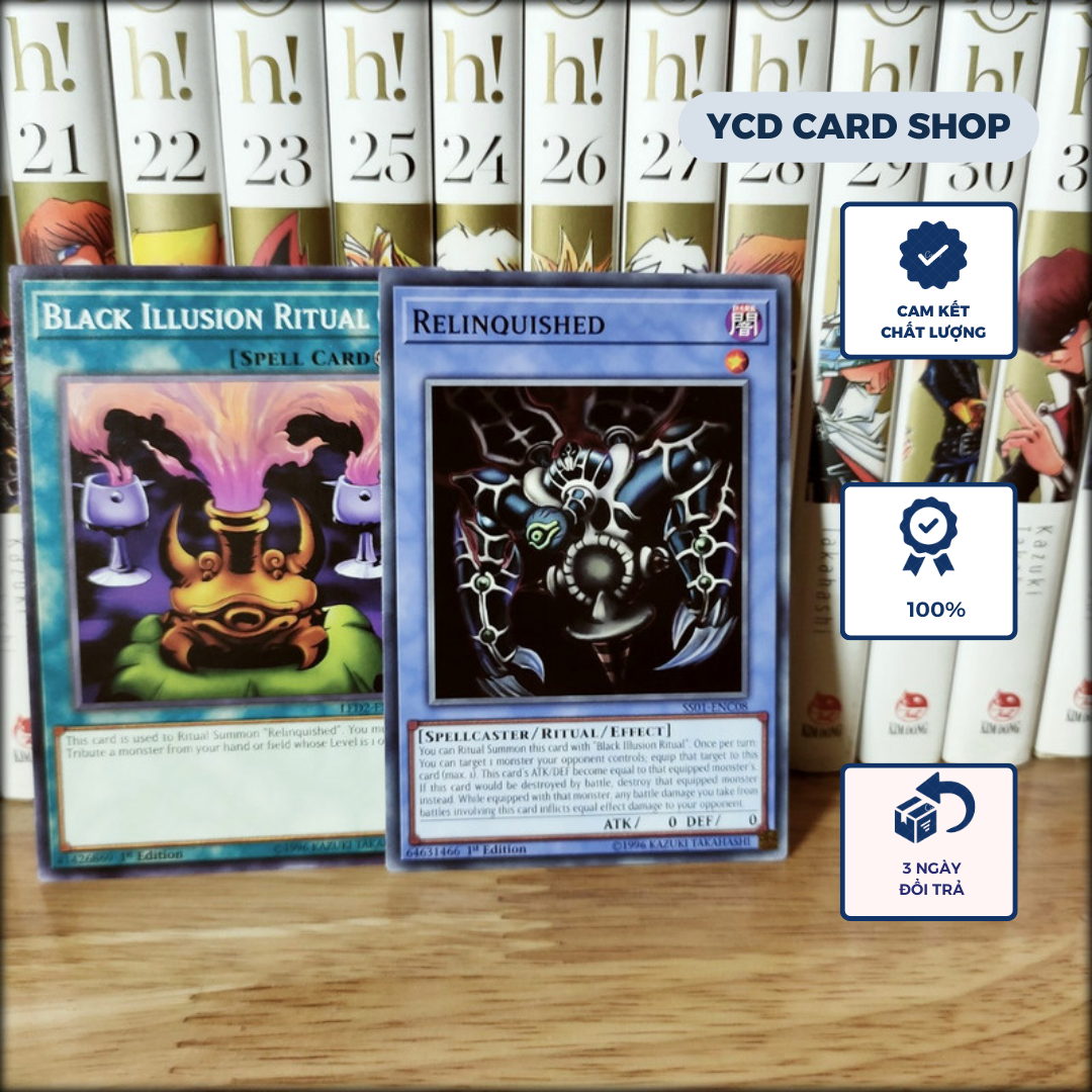 Thẻ bài Yugioh chính hãng set Relinquished - Black Illusion Ritual
