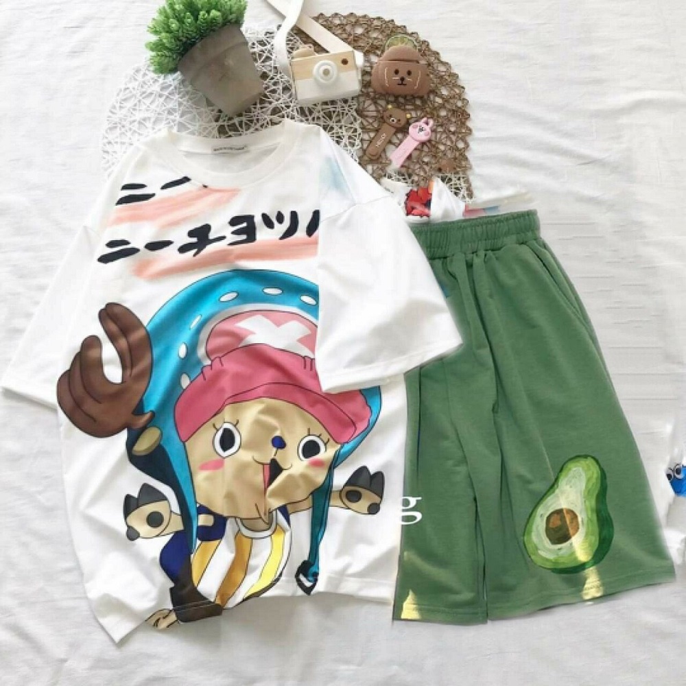 Bộ đồ thun in hình con vật cute ttsla0206