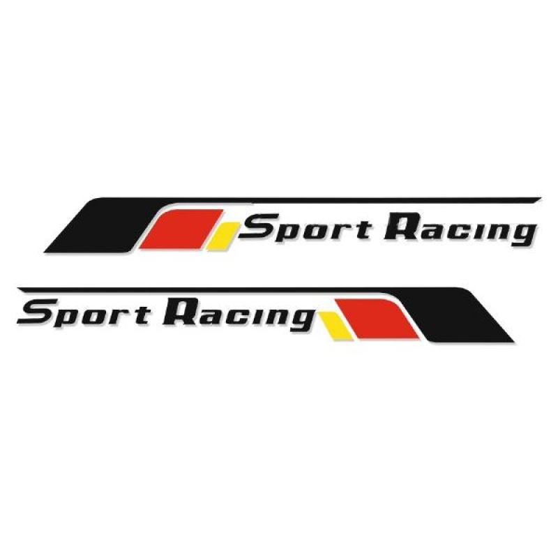 Bộ 2 tem dán cửa xe ô tô Sport Racing 2