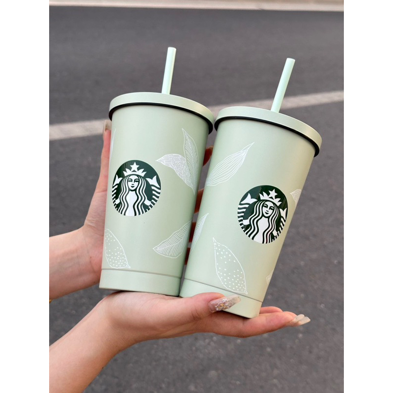 Ly Giữ Nhiệt Starbuck XANH MINT 532ml Siêu Sịn Sò ( Bình Giữ Nhiệt Xanh )