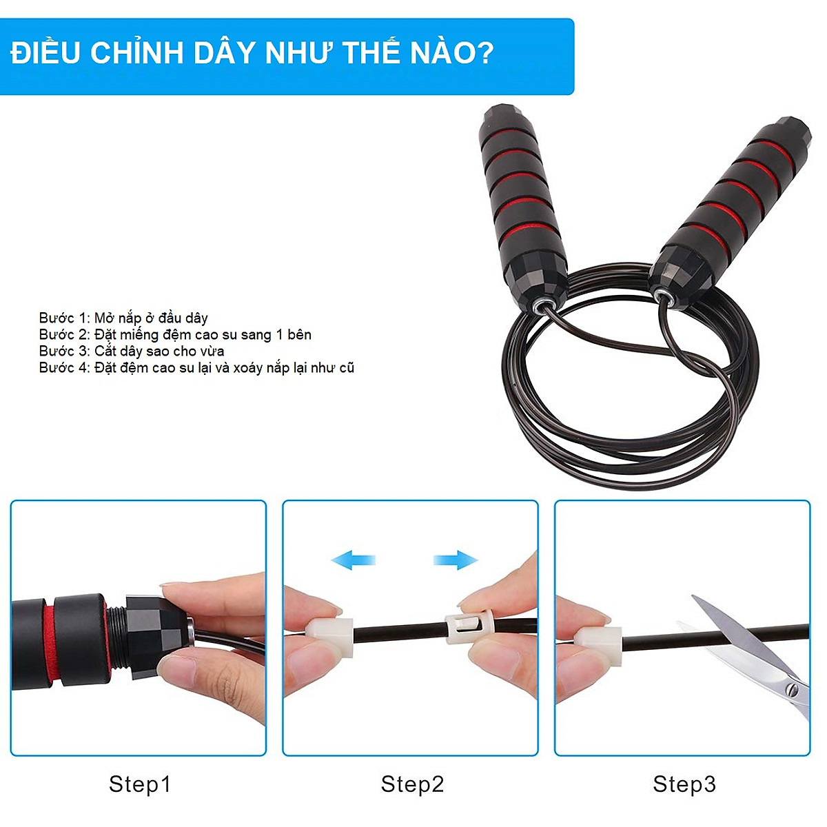 Bộ Nhảy Dây Tập Thể Dục Cao Cấp