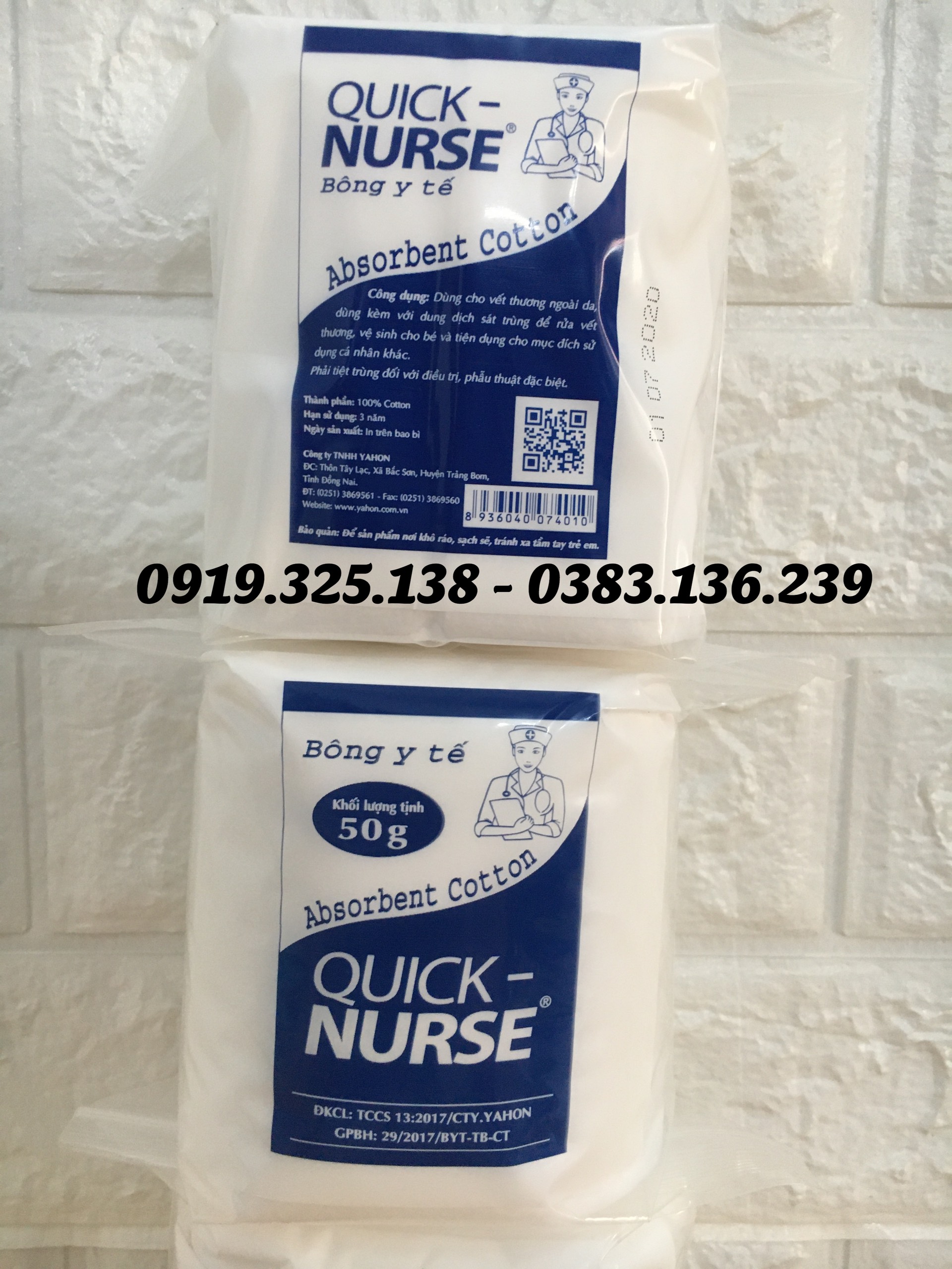 [HCM]Bông gòn y tế Quick-Nurse 50g