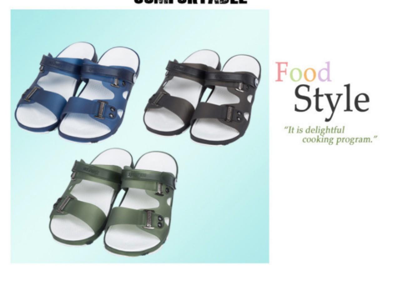 [Hcm]Super Light Men's Slippers with Horizontal Straps