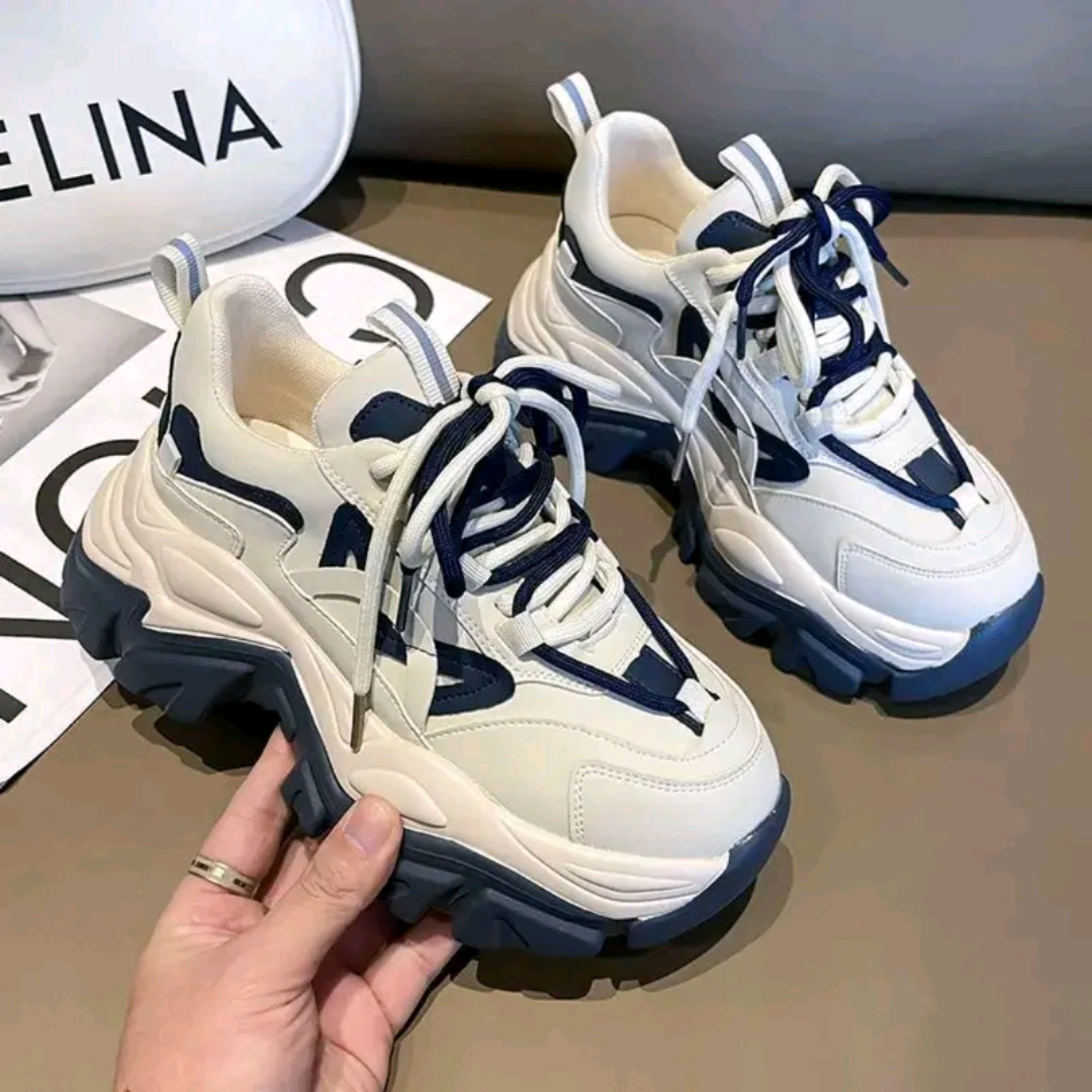 (Fullbox) Giày Sneaker Thể Thao nữ độn đế da cao cấp SanTa