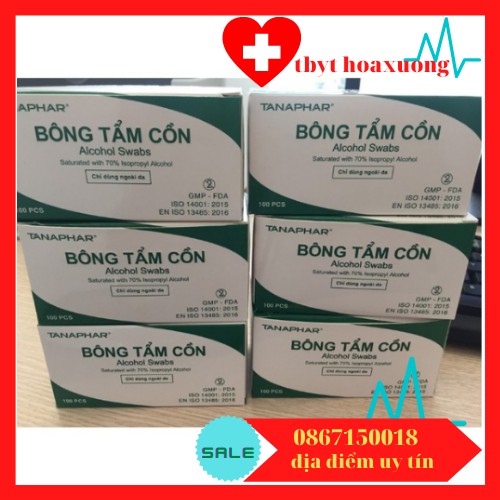 Bông tẩm cồn tana - bông cồn khô